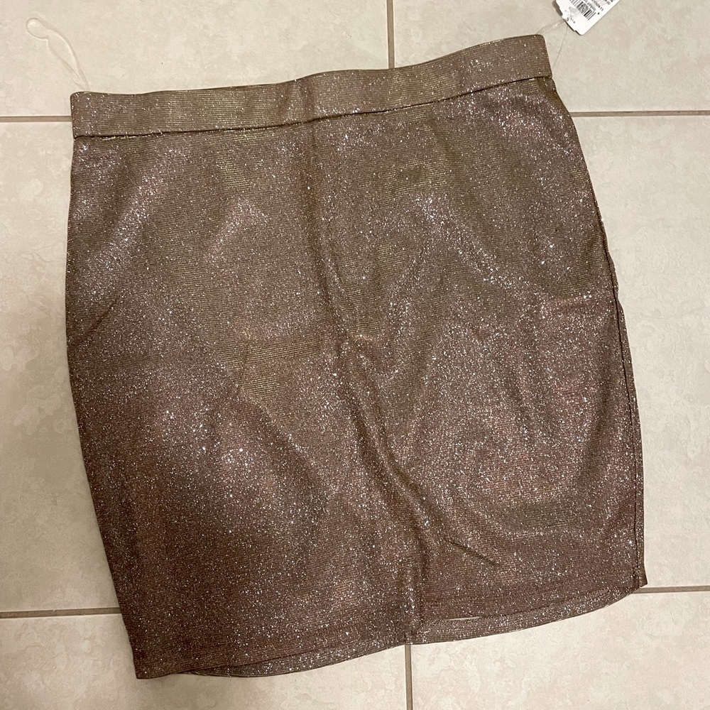 Metallic sparkly skirt
